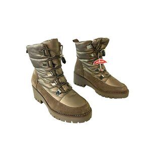 Blondo Daylor Waterproof Suede & Textile Winter Boots 6.5 M Brown